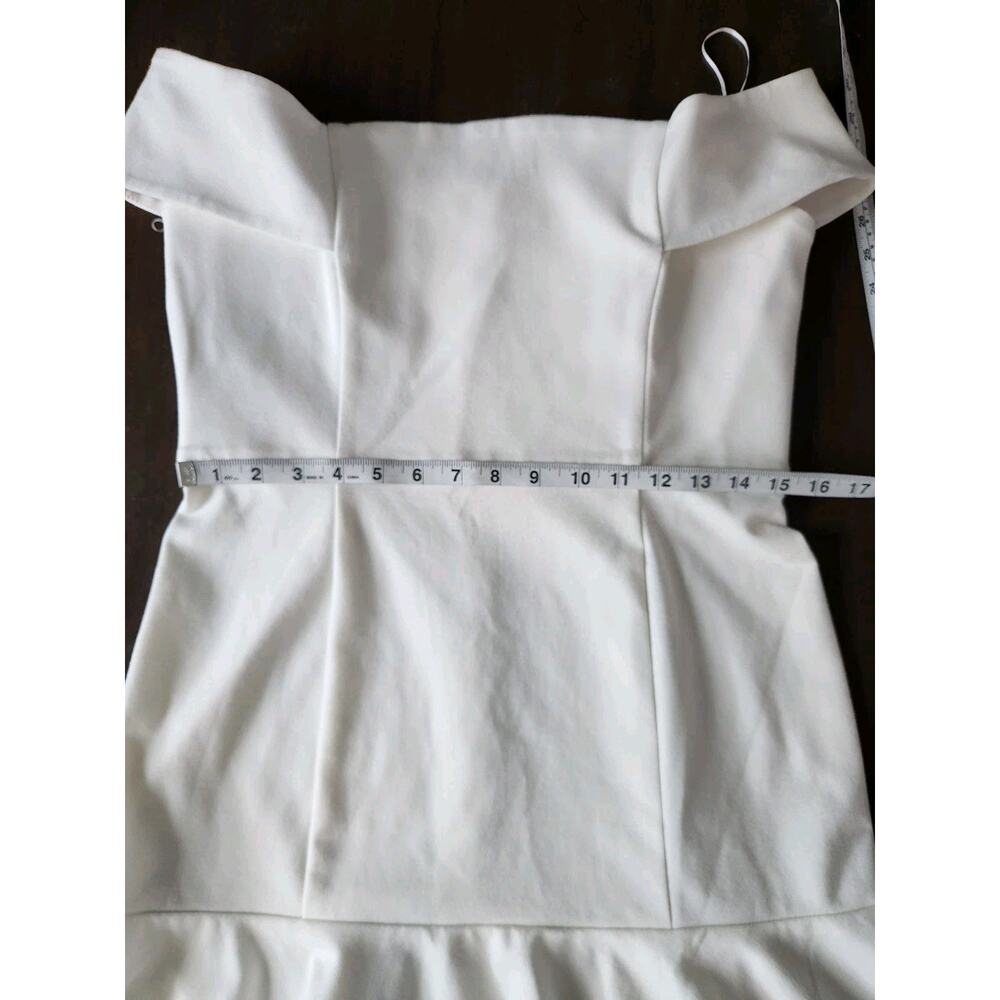 N Nicholas Ponti Off Shoulder Mini Dress in White size 8US msrp $495 - Picture 9 of 11